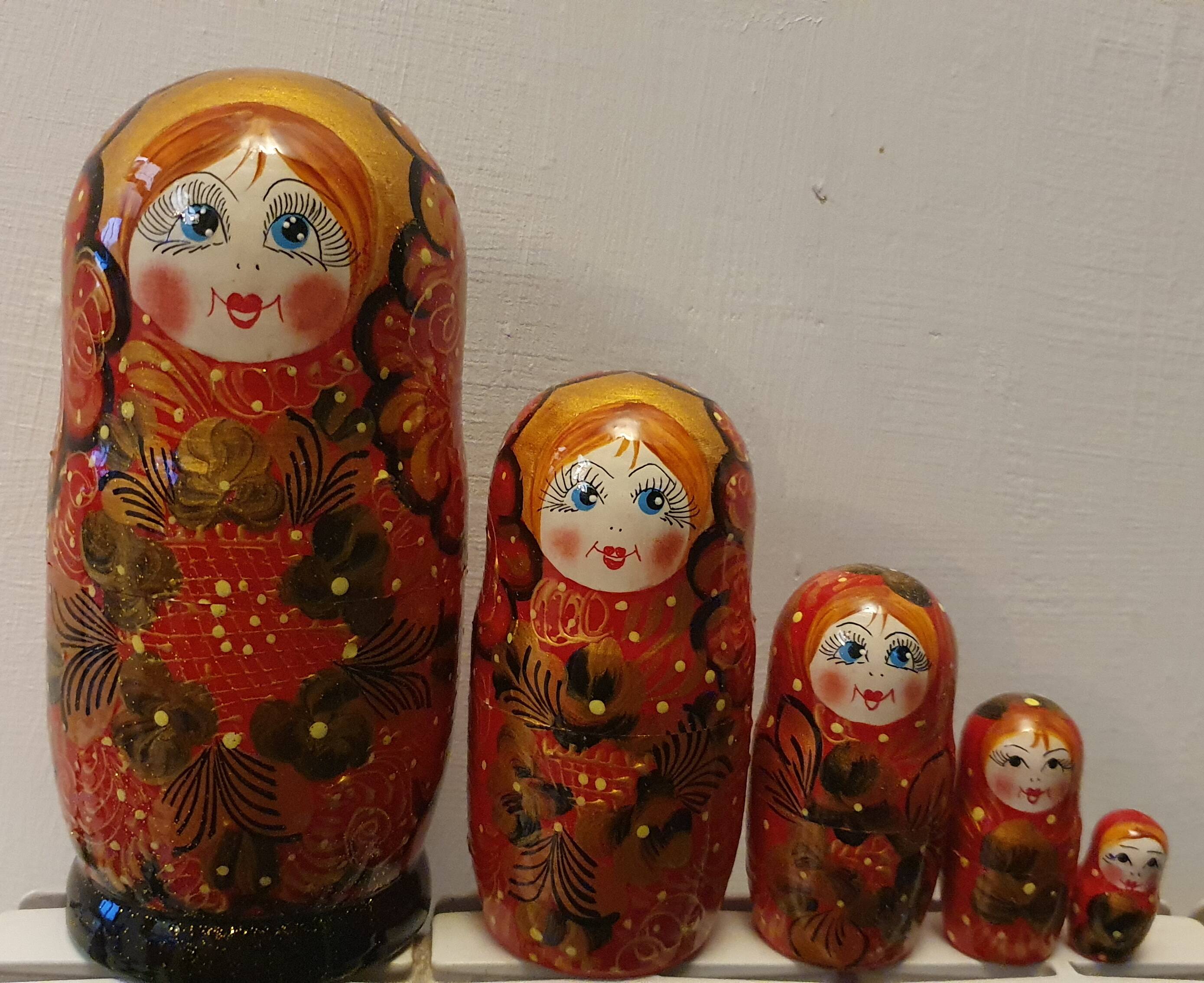 Poupées russes - Animaux - 5 pièces - Bois - Matriochka - Poupées gigognes - Poupées
