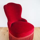 Velvet toad armchair