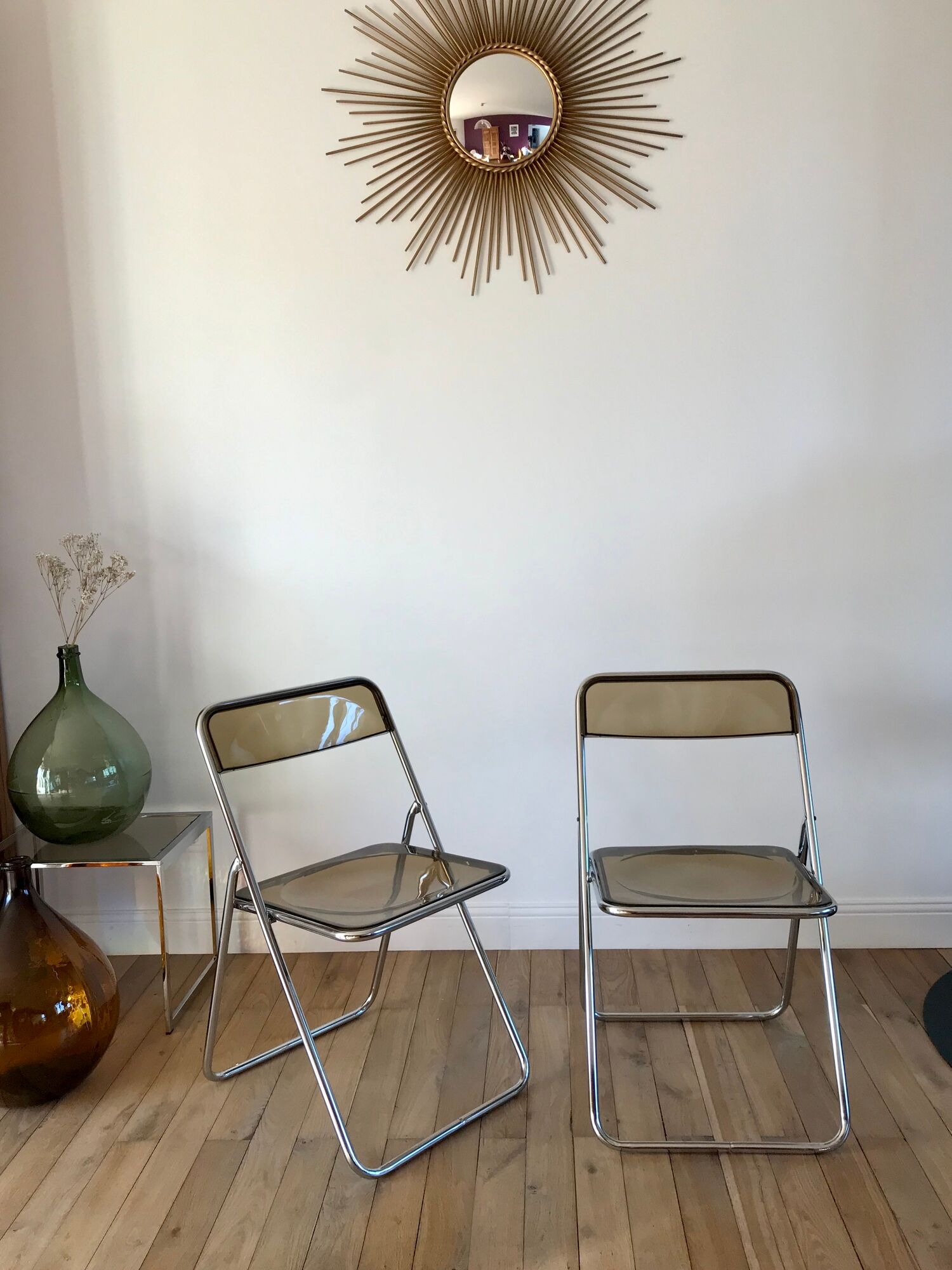 Pair of space age folding chairs, Italy 1967
