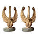 Ittalian Artist, Empire Period Decorative Swan Sculptures, 1800s, Giltwood, Set of 2