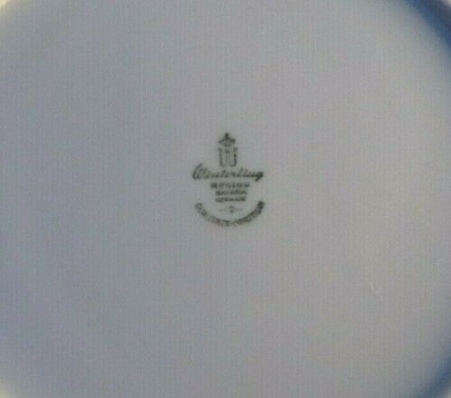 Suite of 6 flat plates Floral decoration Porcelain Winterling Roslau