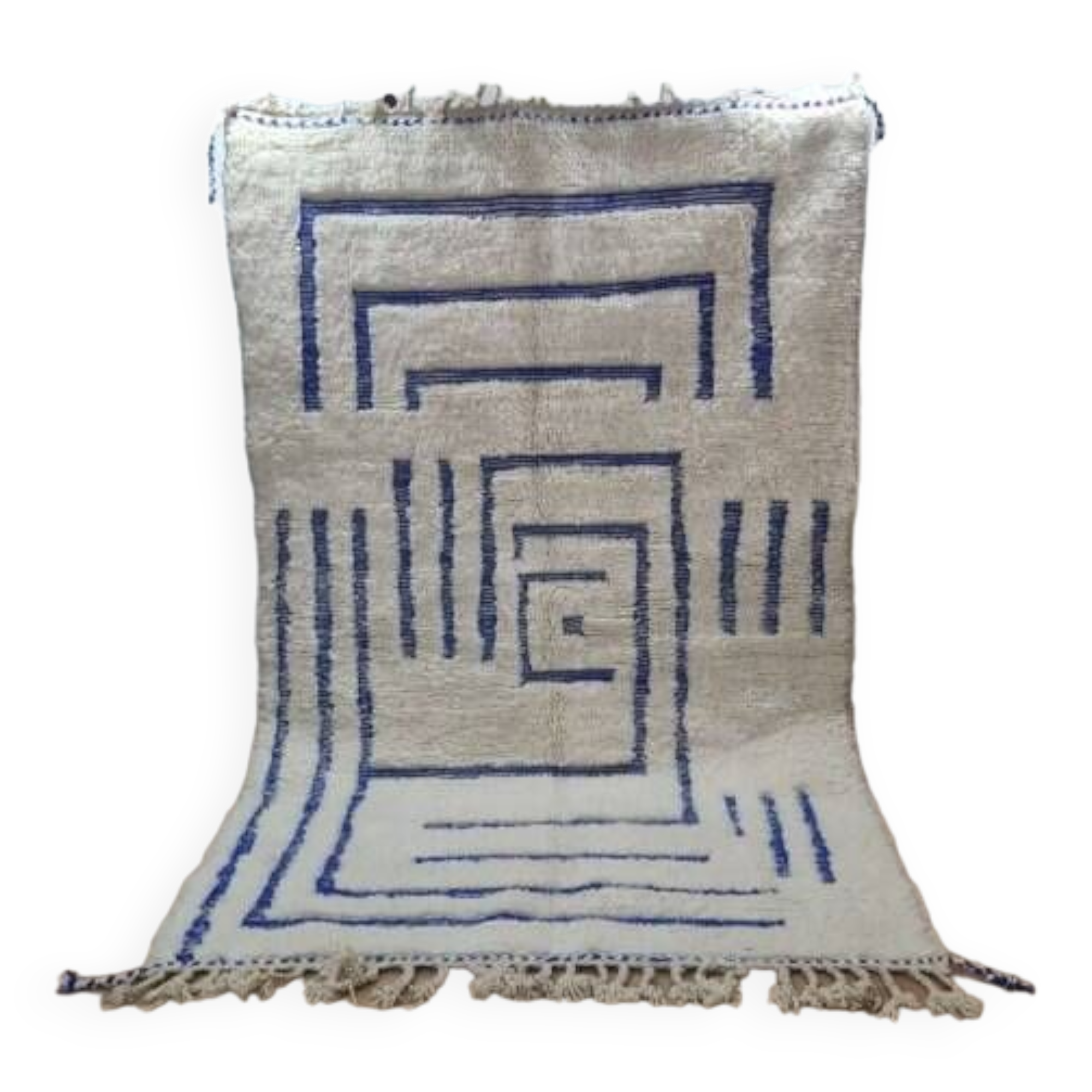 Handmade wool Berber rug 250x150cm