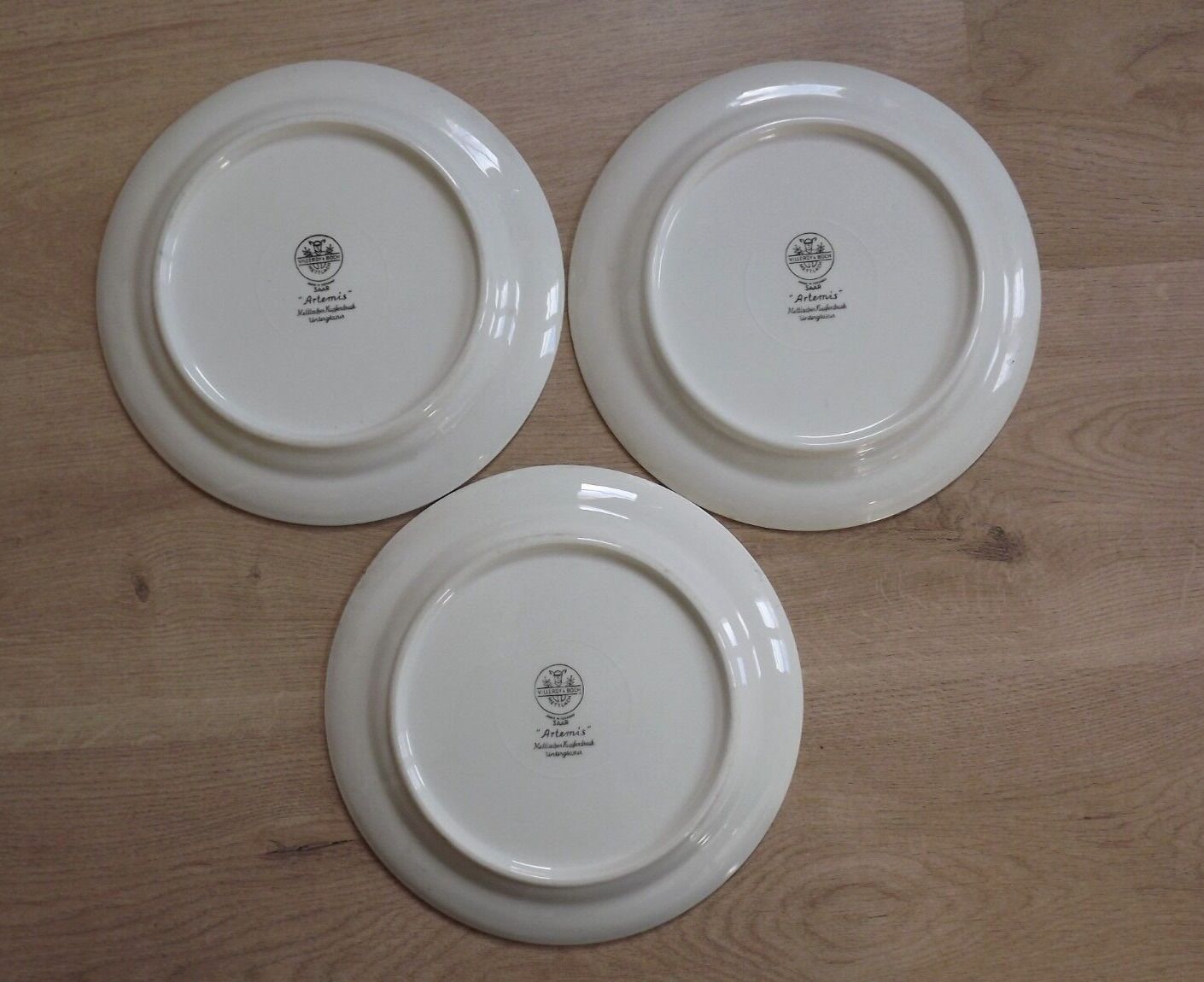 Ensemble de 3 assiettes Villeroy & Boch, scène de chass Artemide