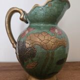 Cruche en bronze cloisonné d'émail vert d'eau