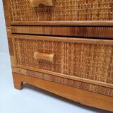 Commode en rotin et osier