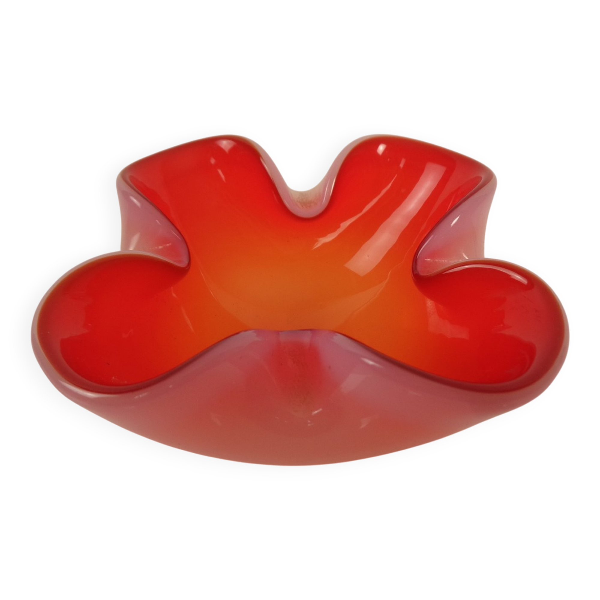 Sommerso Murano Glass Ashtray, Italy, 1960s