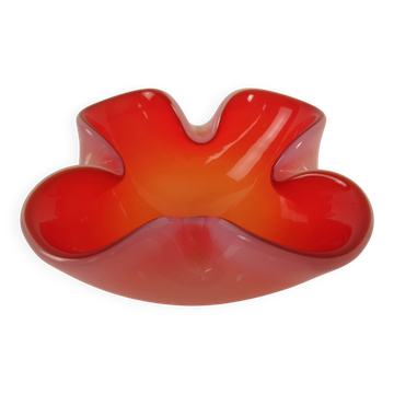 Sommerso Murano Glass Ashtray, Italy, 1960s