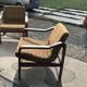 Vintage set of brown Danish fabric armchairs from the 1960s.
