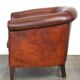 Fauteuil club confortable et spacieux en cuir de mouton avec coussin de siège amovible