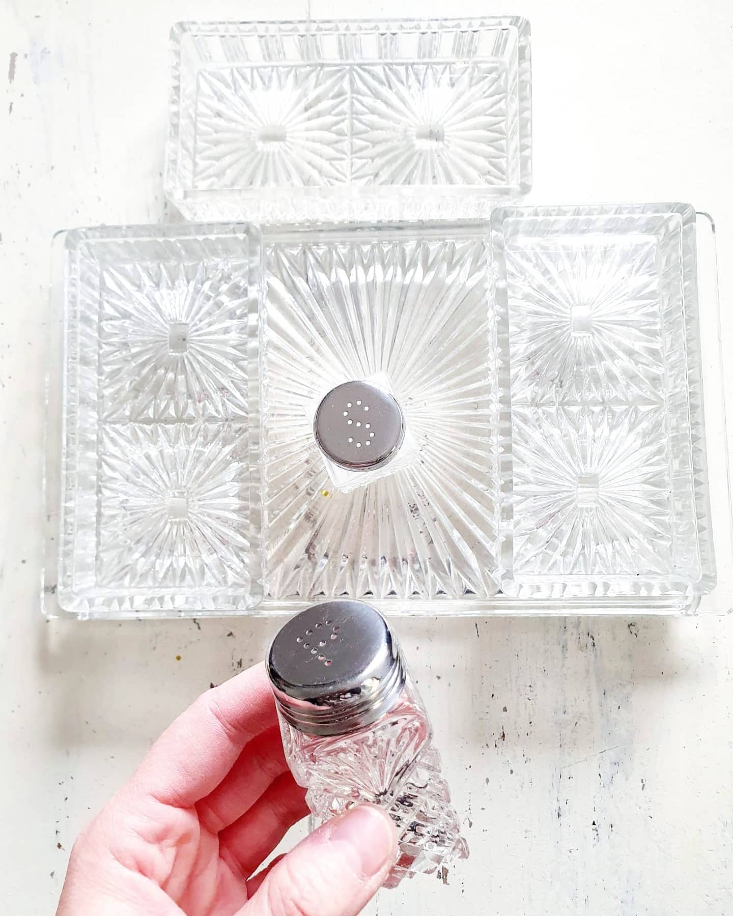 Set 6 pieces aperitif glass tray