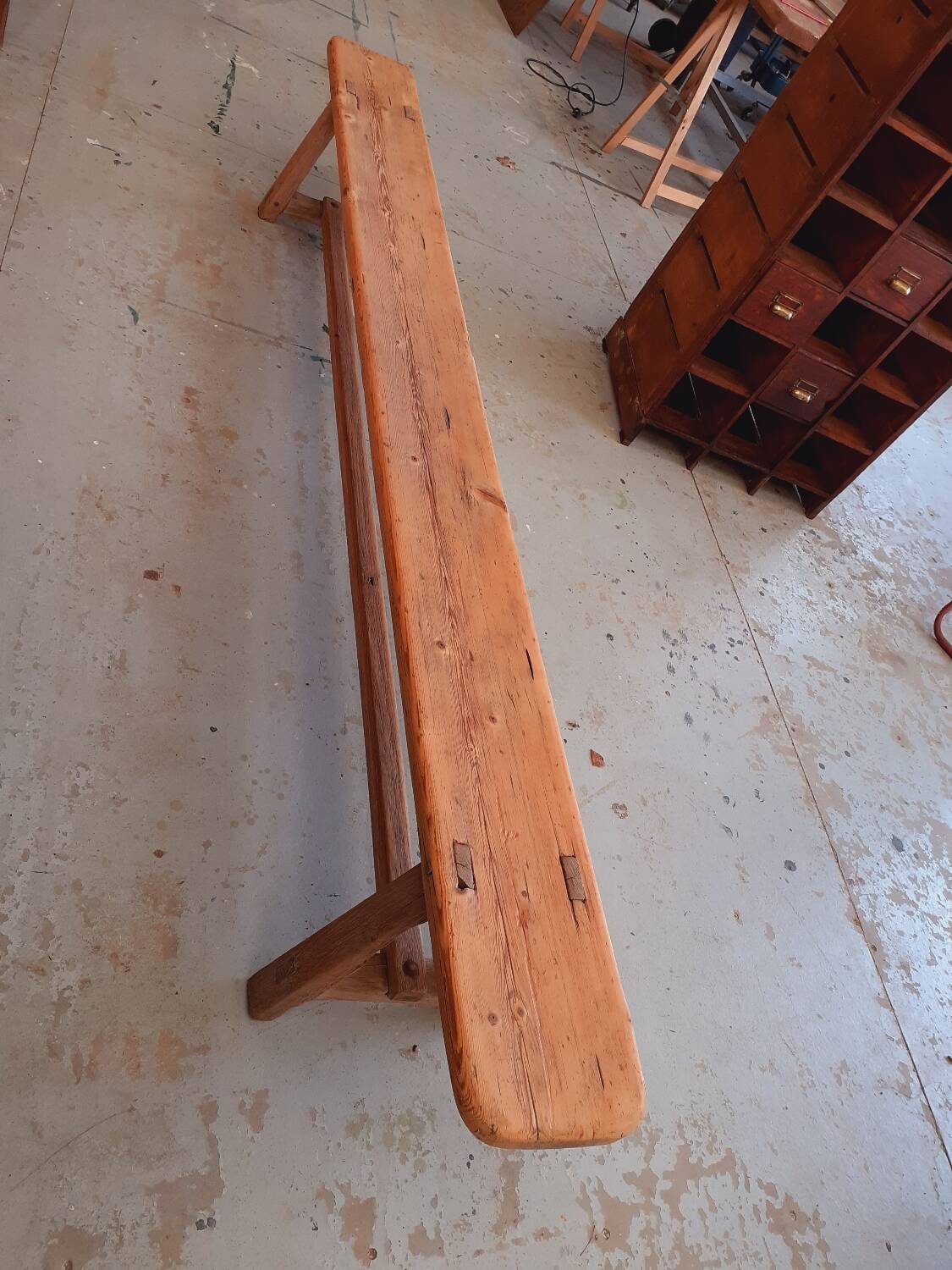 Farm bench.