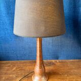 Glazed stoneware desk lamp in free form, 1950s-60s.