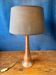 Glazed stoneware desk lamp in free form, 1950s-60s.
