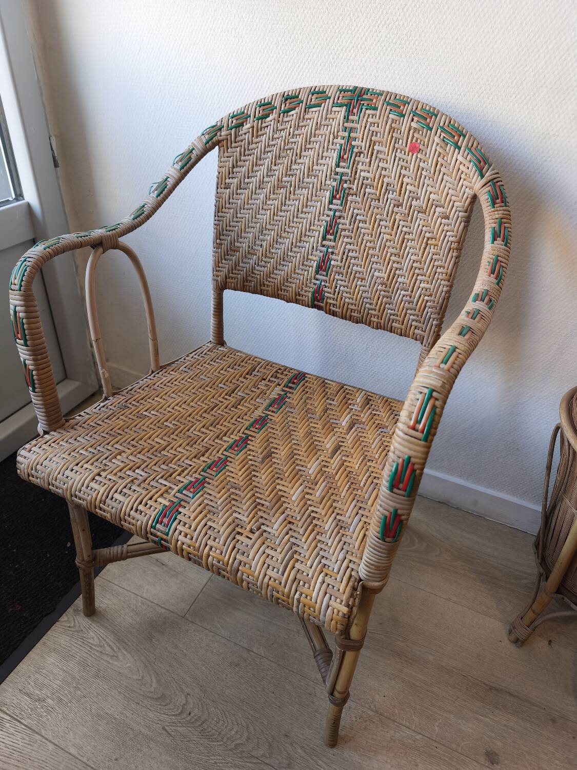 Vintage rattan armchair