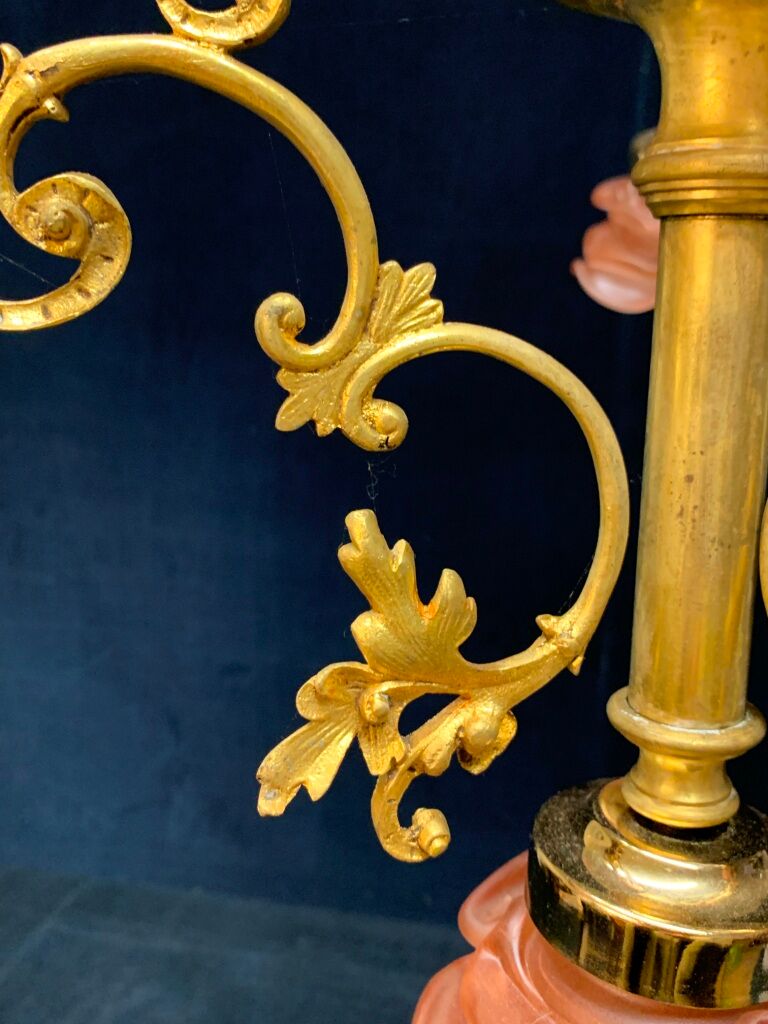 Golden antique bronze chandelier