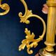 Golden antique bronze chandelier