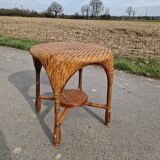 Woven rattan coffee table