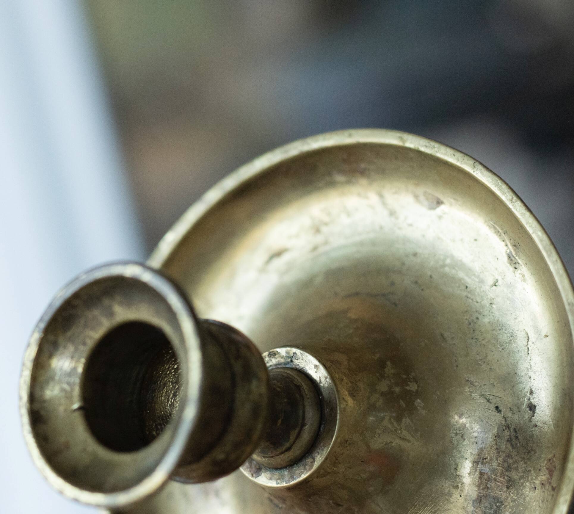 Vintage brass candle holder