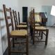 Série de 5 chaises brutalistes