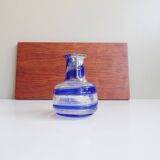 Blue swirl vase