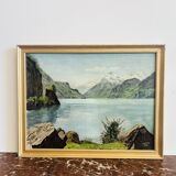 Oil painting on canvas by Christine Durif-Bédel (1876-1962)