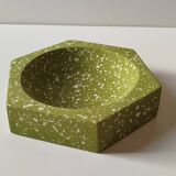 La rosca - hexagonal terrazzo tray - green