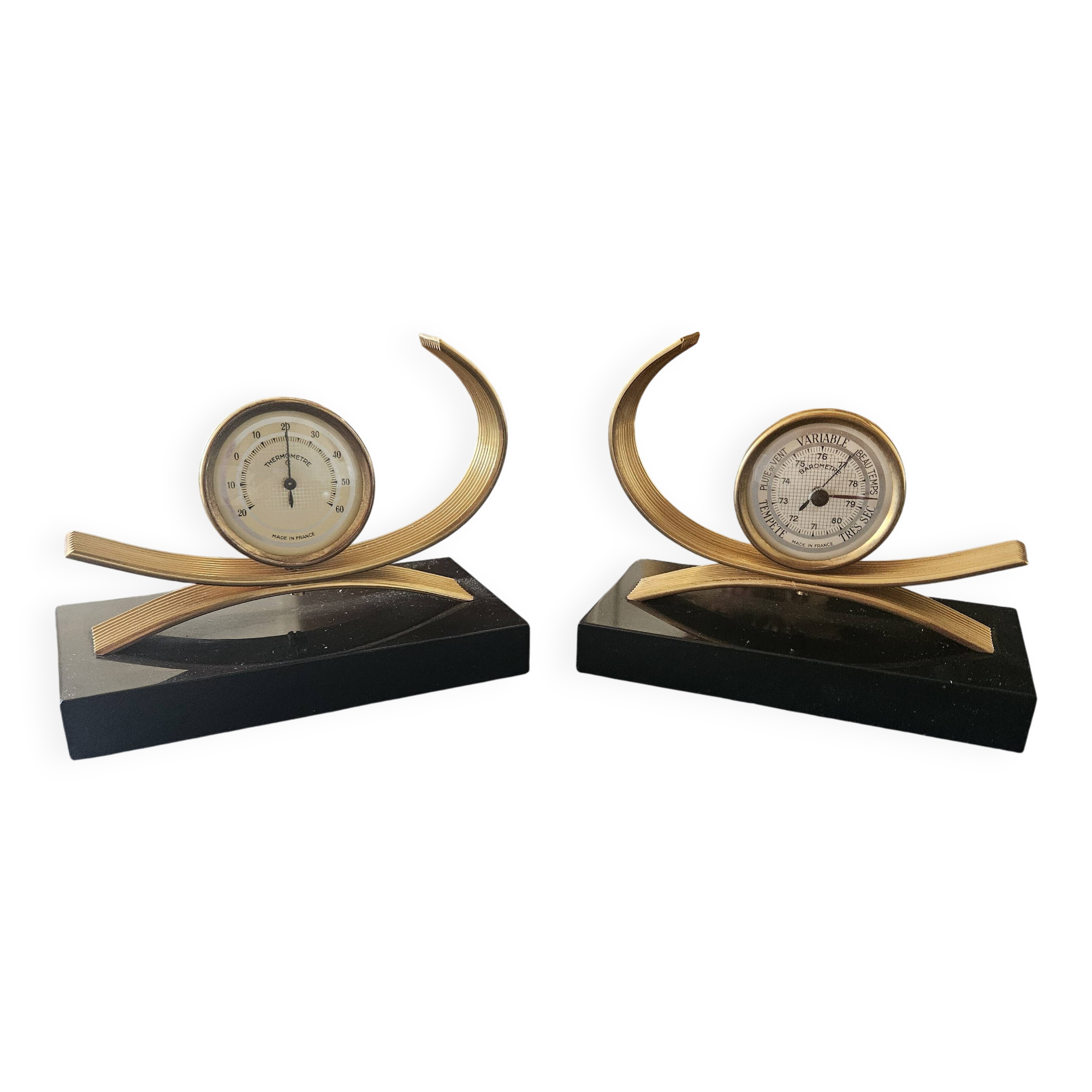 Weather Bookends Gold Starry - Marble & Gold - Functional