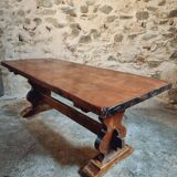 French monastery-style table – Solid cherry – 1950s