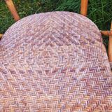 Pair of vintage rattan armchairs