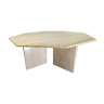 Travertine marble hexagonal coffee table