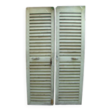 Old wooden slatted shutters