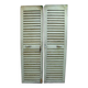Old wooden slatted shutters