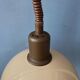 Suspension vintage en verre acrylique champignon beige