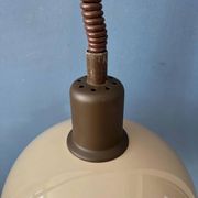 Suspension vintage en verre acrylique champignon beige