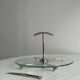 Glass and silver metal cheese board