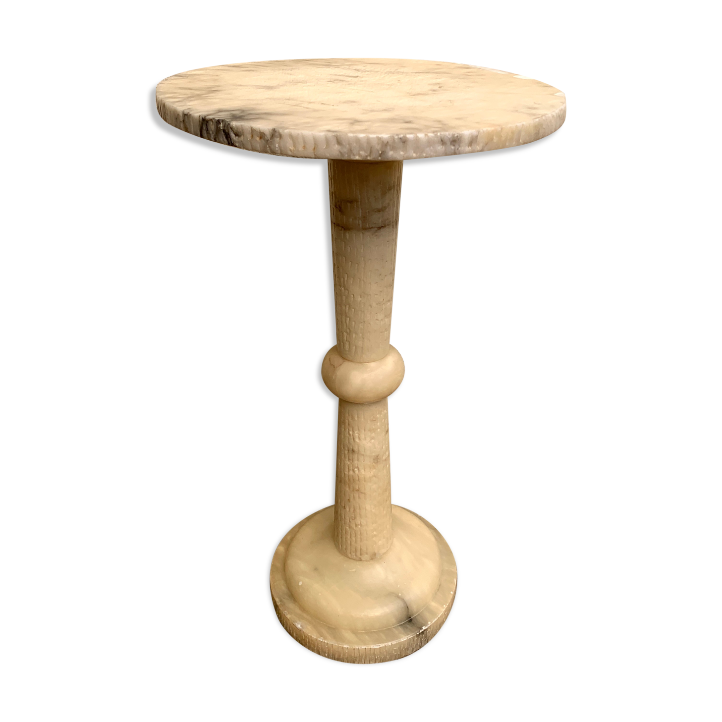 White marble pedestal table
