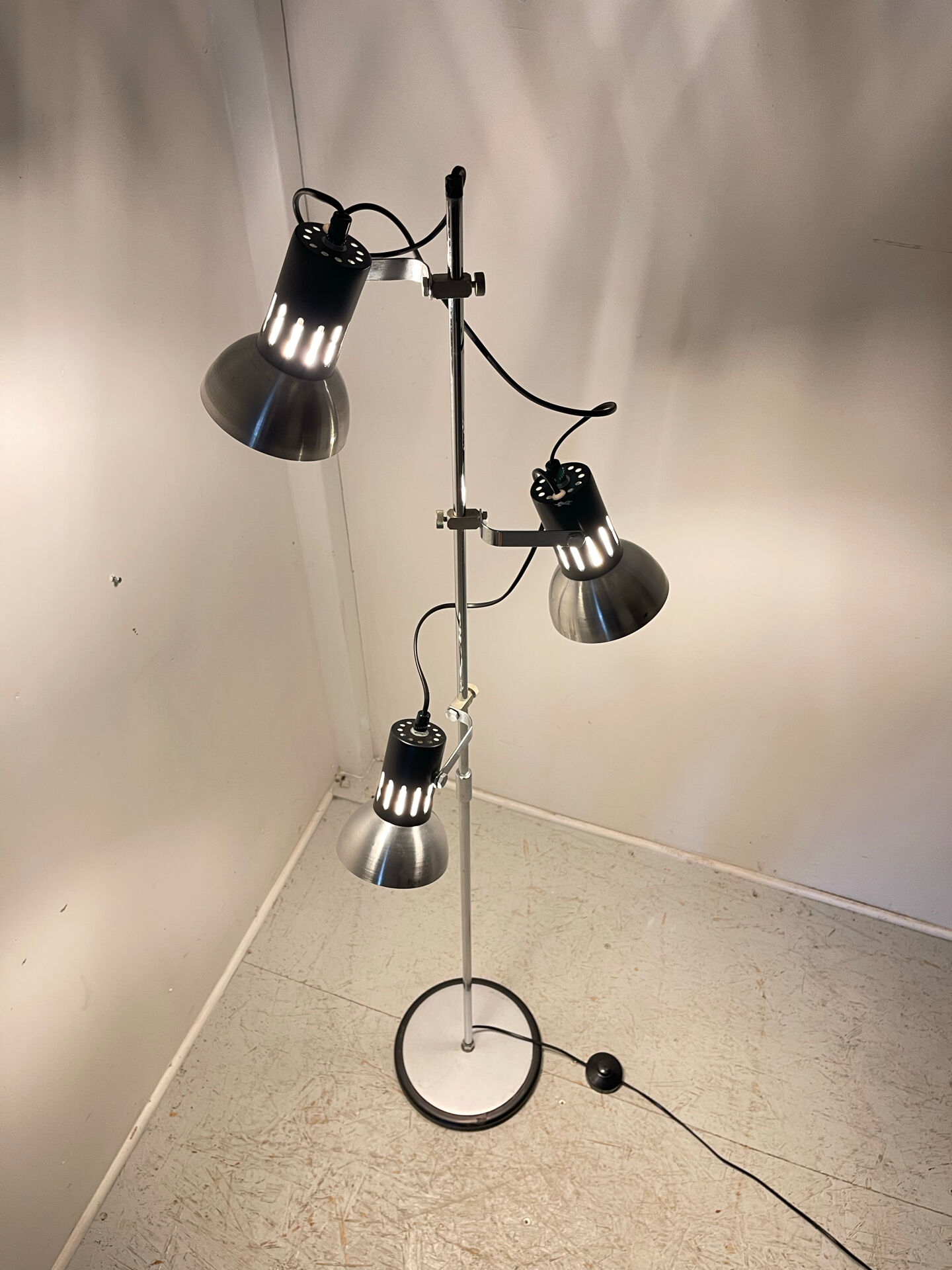 Lampadaire 3 spots années 80