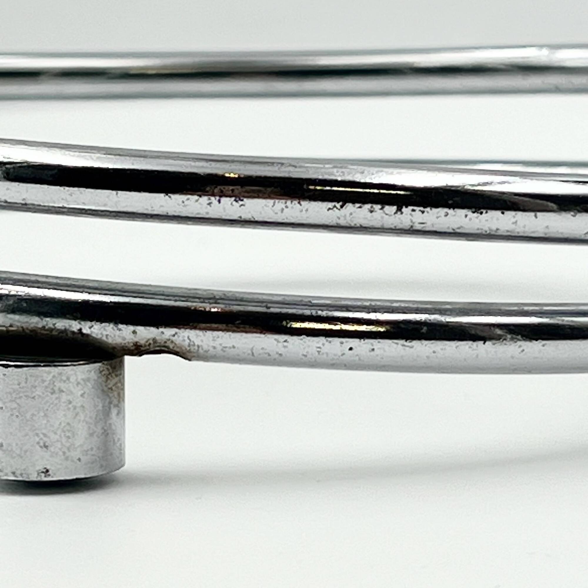 Stunning Pair of 70s Lamps in Chrome Metal and Crafted Glass Richard Essig Besigheim Design