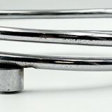 Stunning Pair of 70s Lamps in Chrome Metal and Crafted Glass Richard Essig Besigheim Design