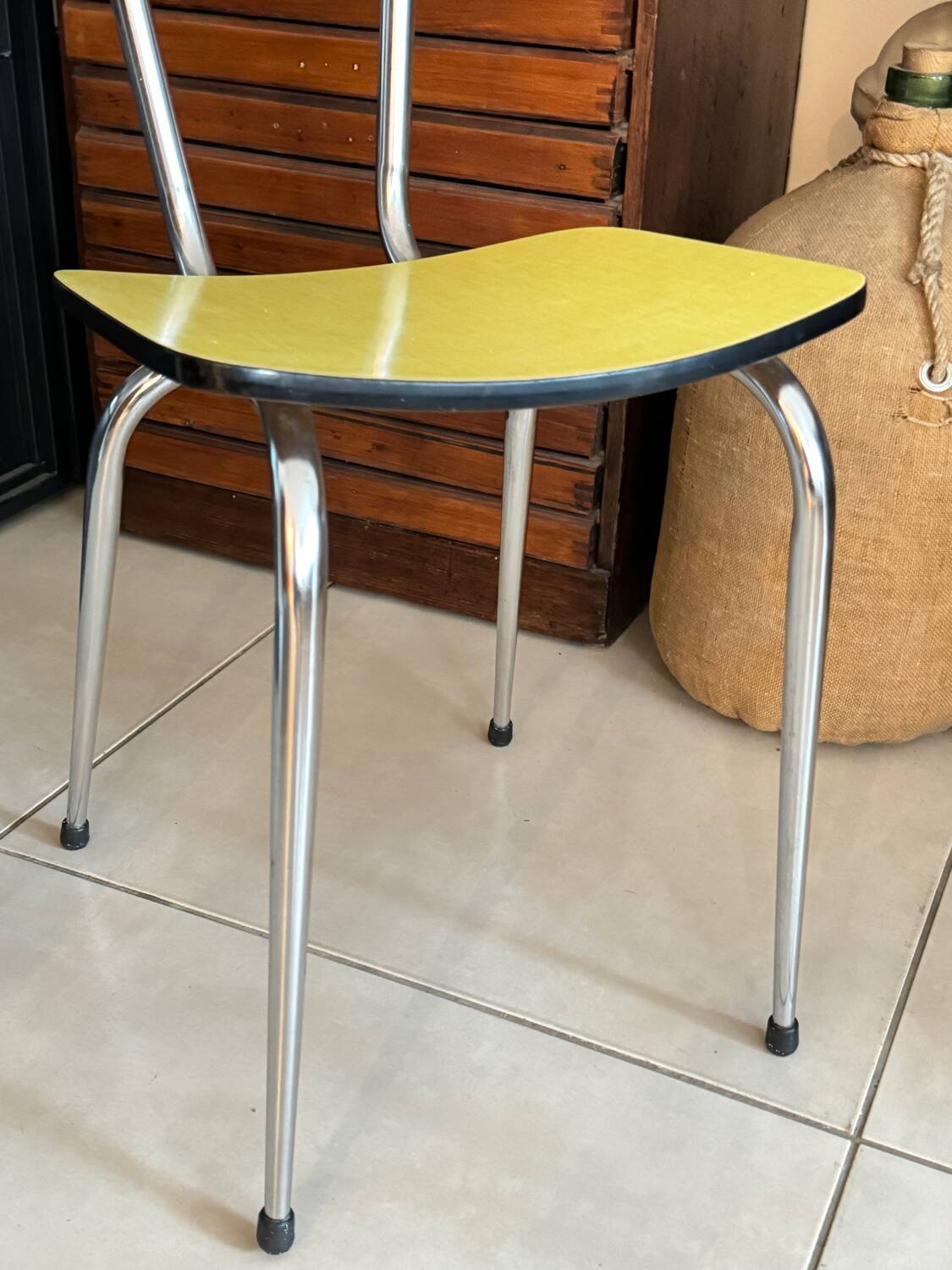 Vintage Yellow Formica Chair