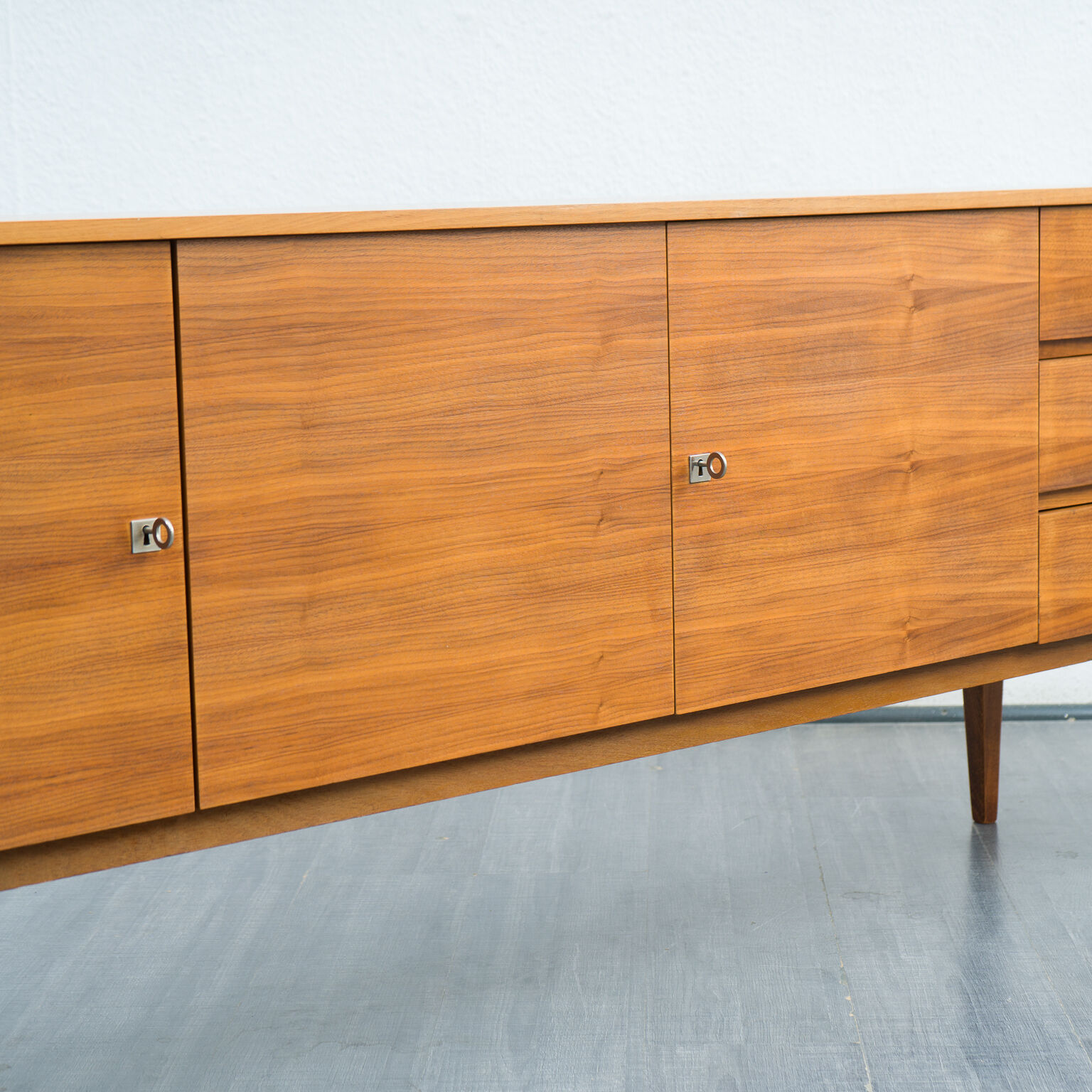 60s walnut sideboard, restored, 200cm