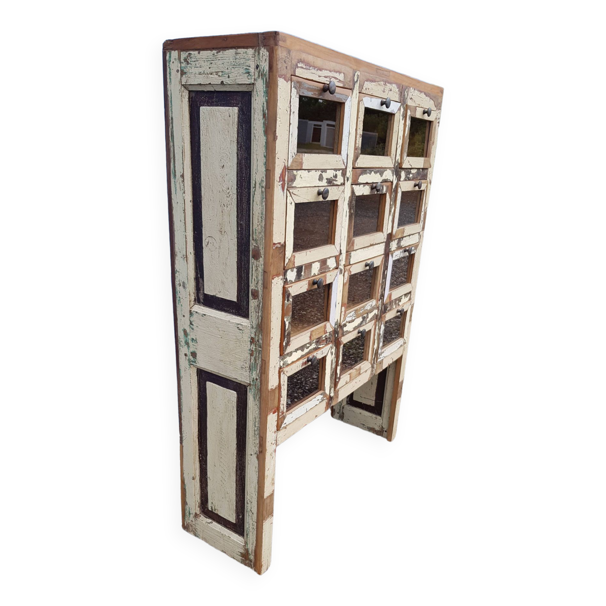 Merchant furniture - chest of drawers with 12 teak drawers