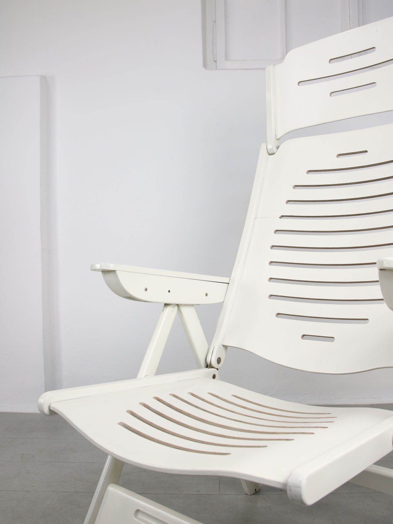 Vintage Danish Folding Armchair with 5 Positions