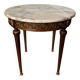 Louis XVI style side table in wood, marble and brass