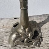 Art Nouveau silver-plated candlestick