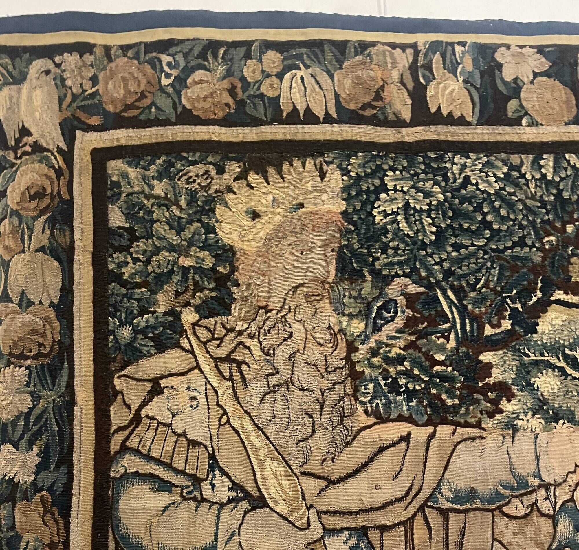 Flemish tapestry - 17th century depicting the meeting of David and the king.