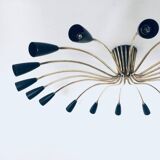 Sputnik 18-Arm Ceiling Lamp from Kaiser Leuchten, Germany, 1950s