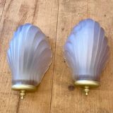 Pair of vintage shell sconces