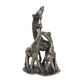 Sculpture africaine en pierre de 3 Girafes