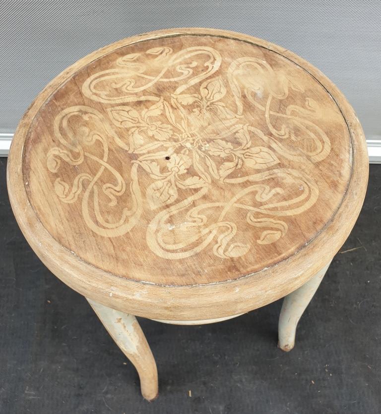 Fischel art nouveau motif estaminet tabouret